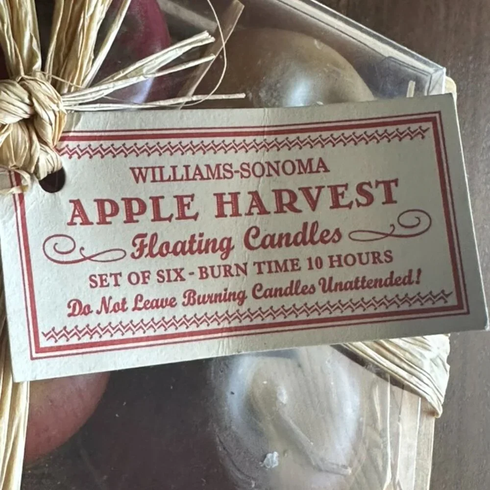 Williams Sonoma | Apple Floating Candles, Set of Six